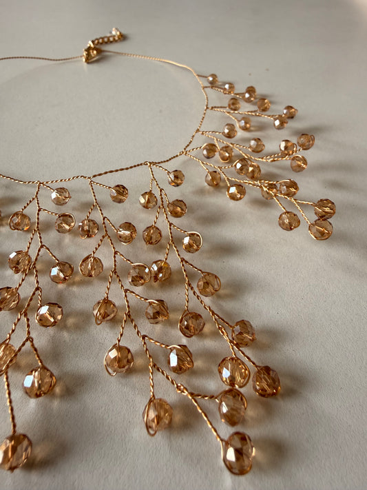 Collar Crystal Champagne