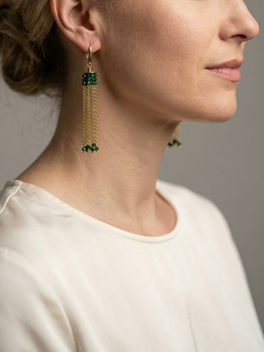 Pendientes Varsha Verde