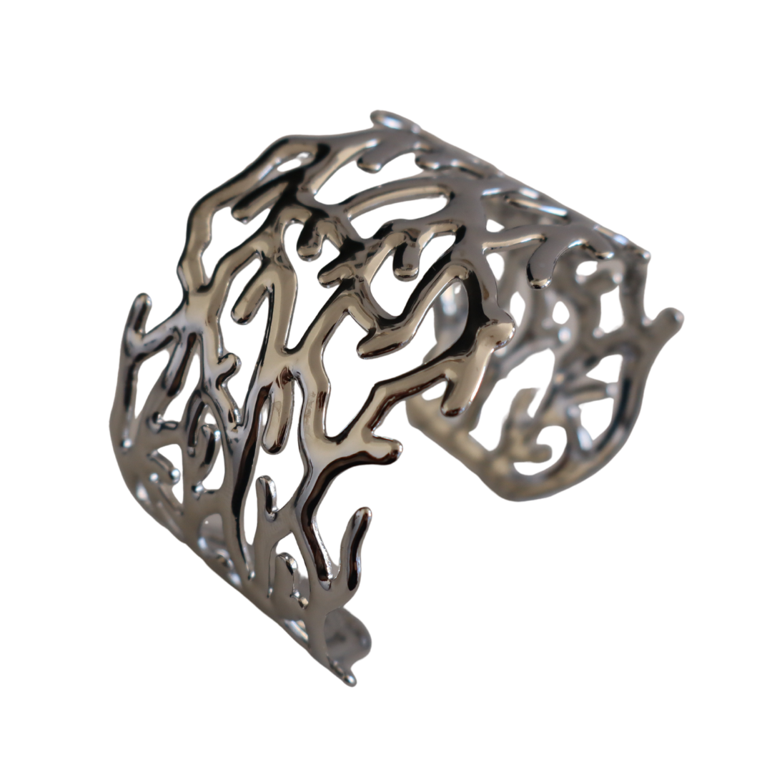 Brazalete Coral Plateado