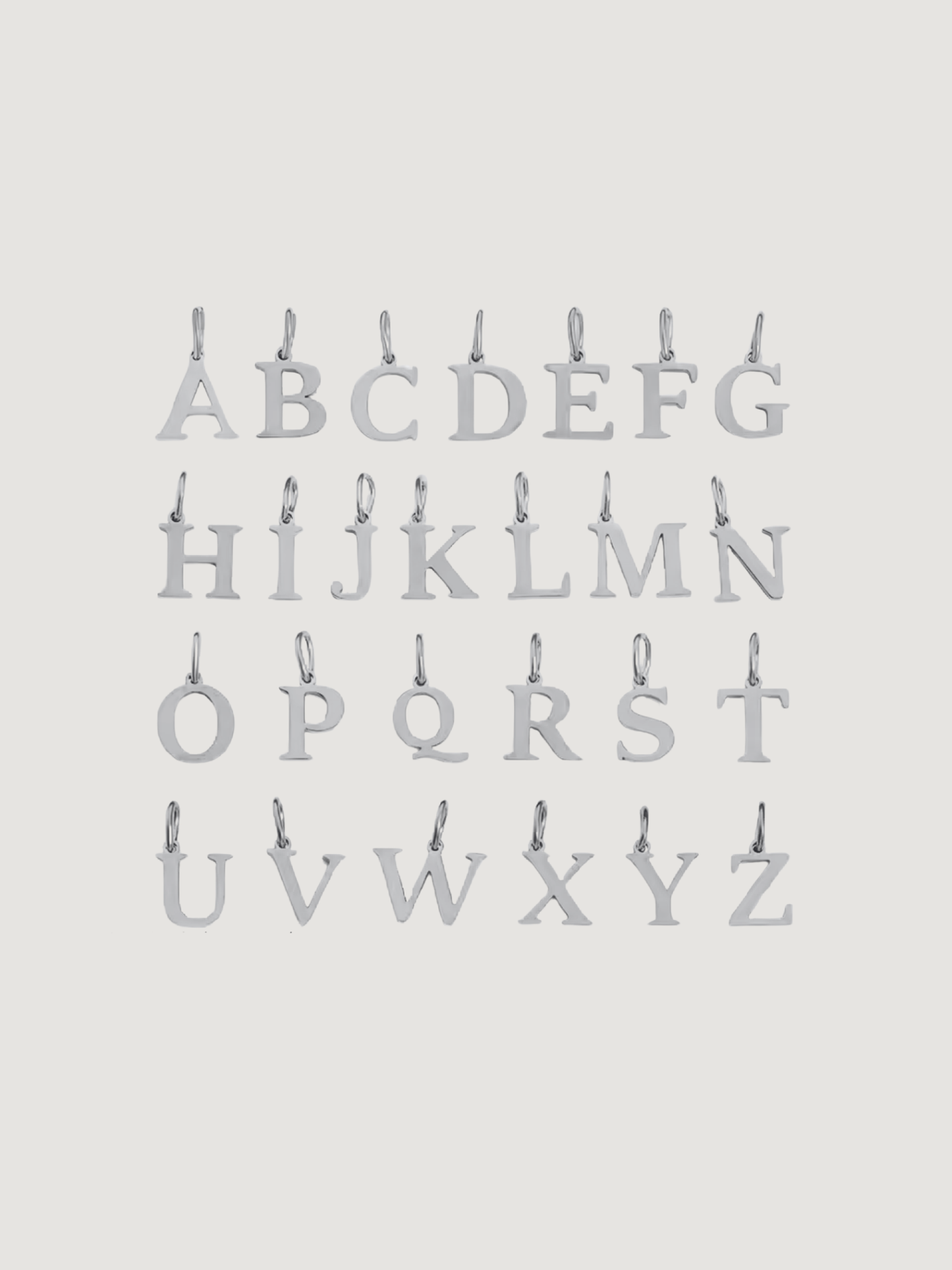 Iniciales Relieve Plateadas