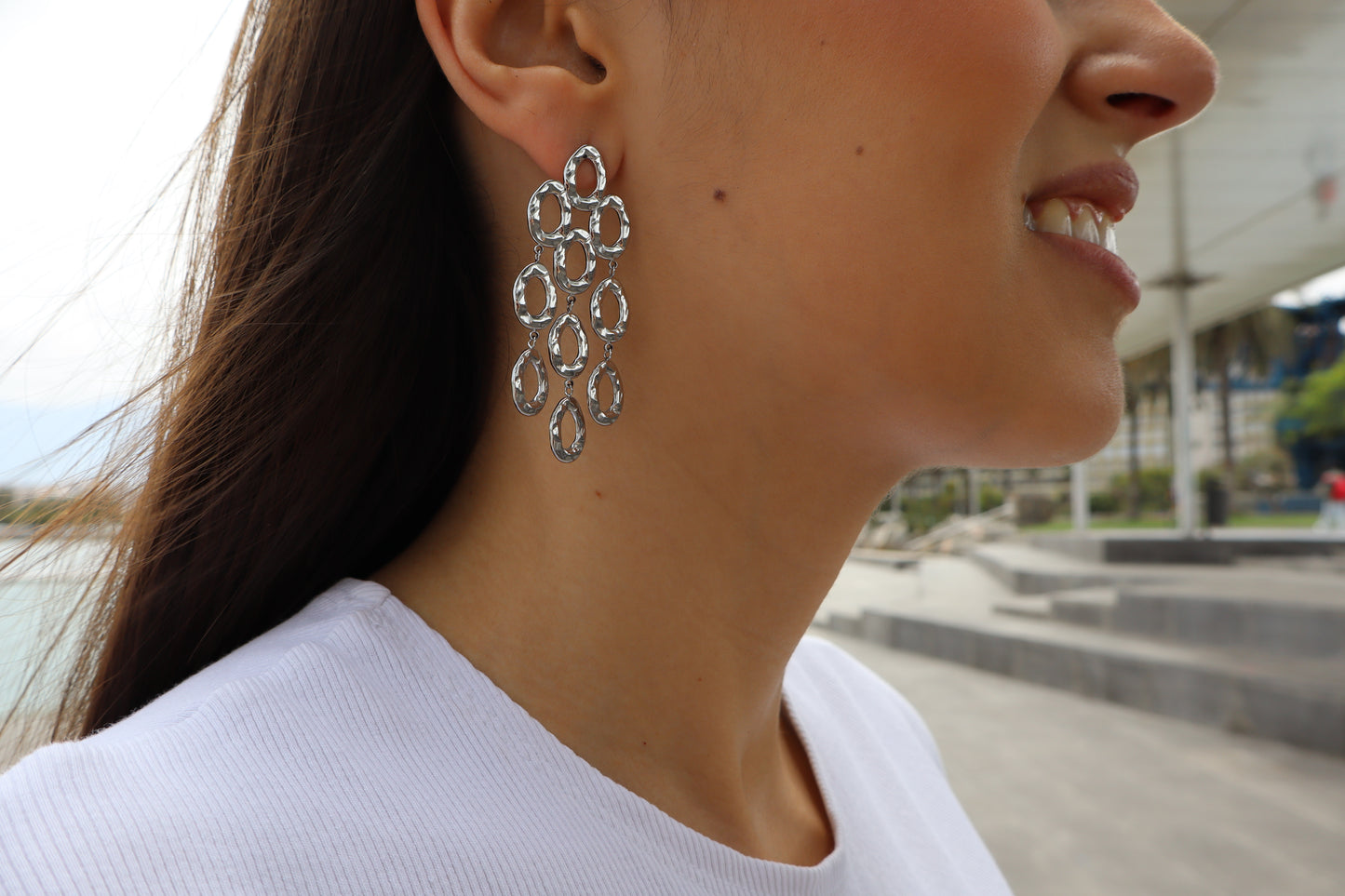 Pendientes Indira Plateados