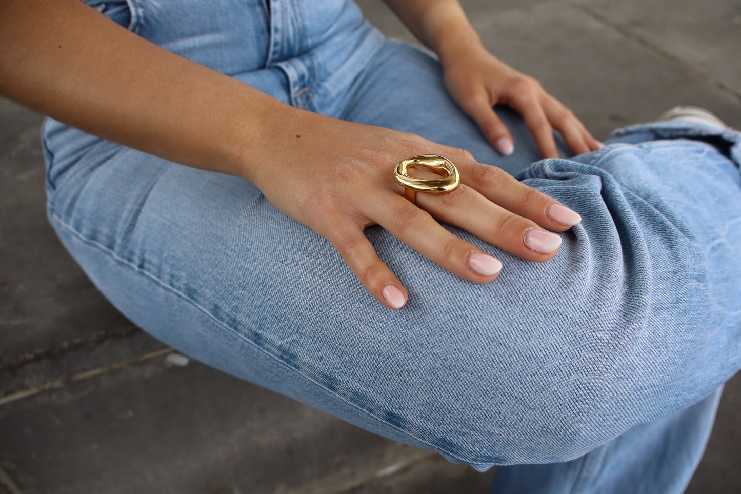 Anillo Oira Maxi Dorado