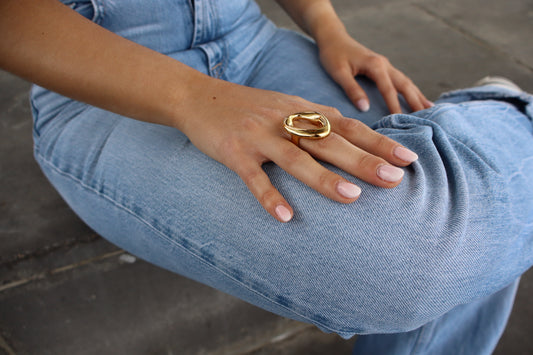 Anillo Oira Maxi Dorado