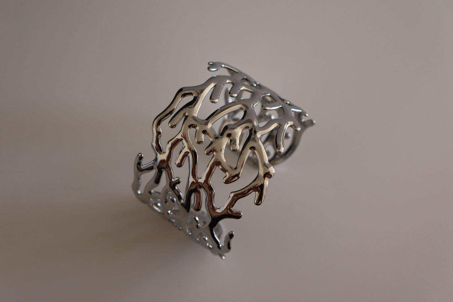 Brazalete Coral Plateado