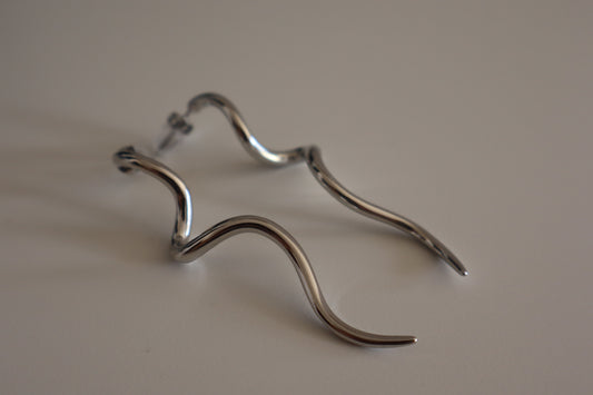 Pendientes Espiral Plateados