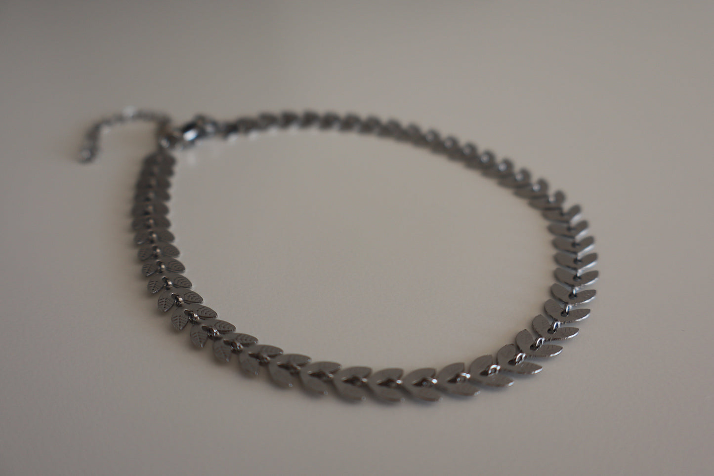 Tobillera Espiga en Plateado