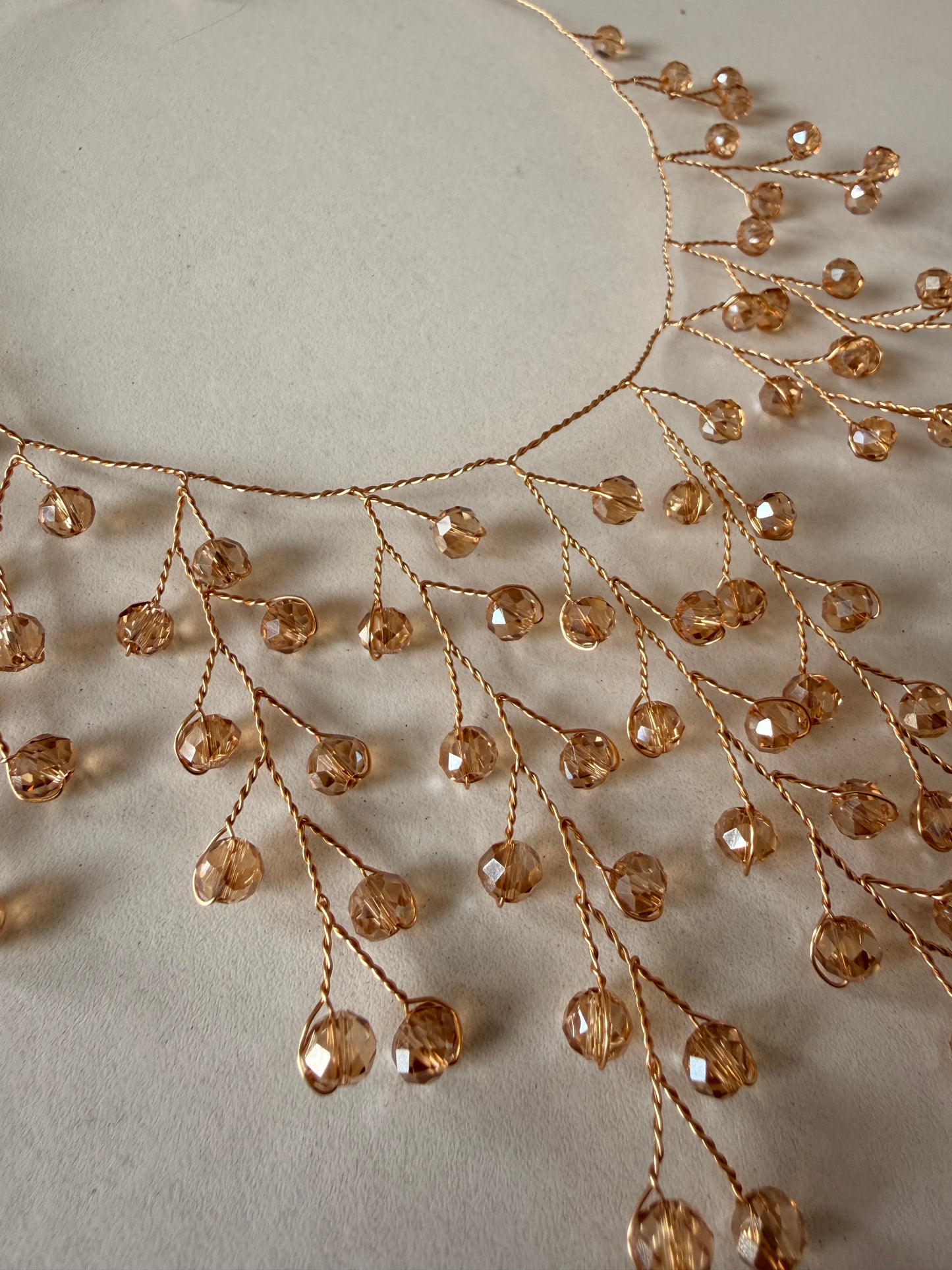 Collar Crystal Champagne