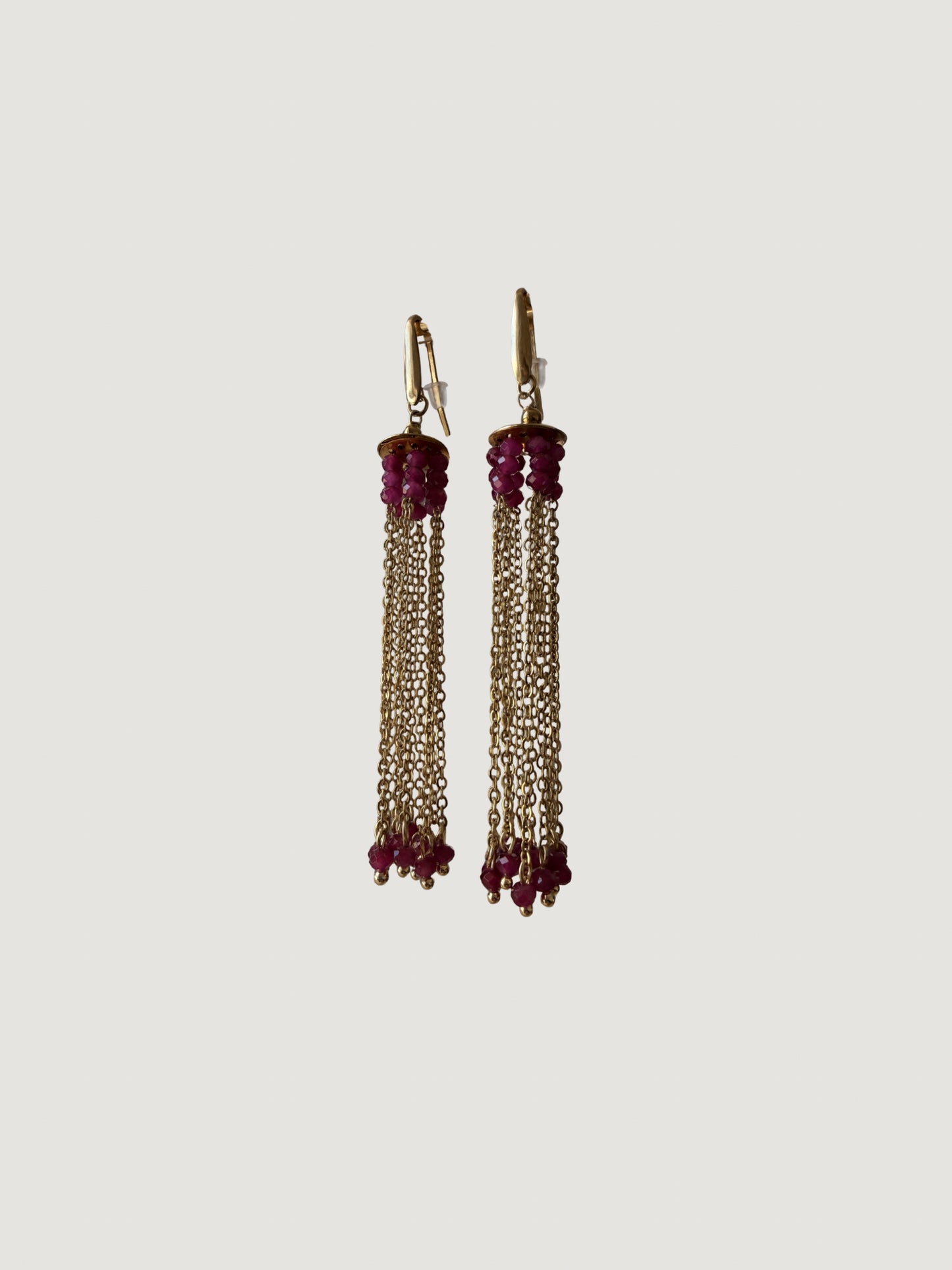 Pendientes Varsha Burdeos