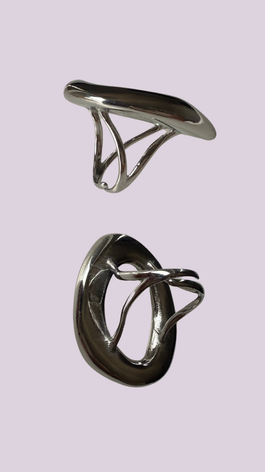 Anillo Oira Maxi Plateado