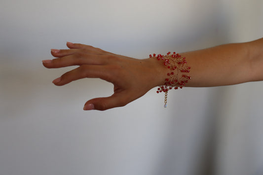 Pulsera Crystal Burdeo