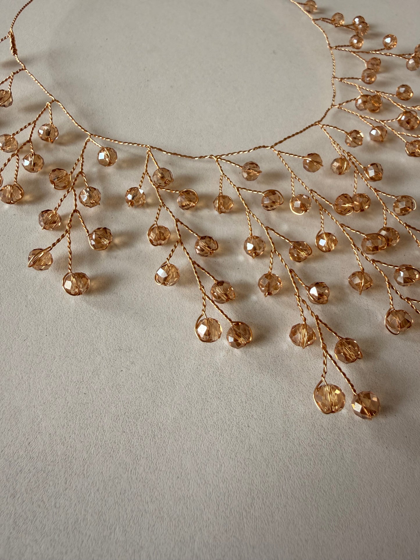 Collar Crystal Champagne