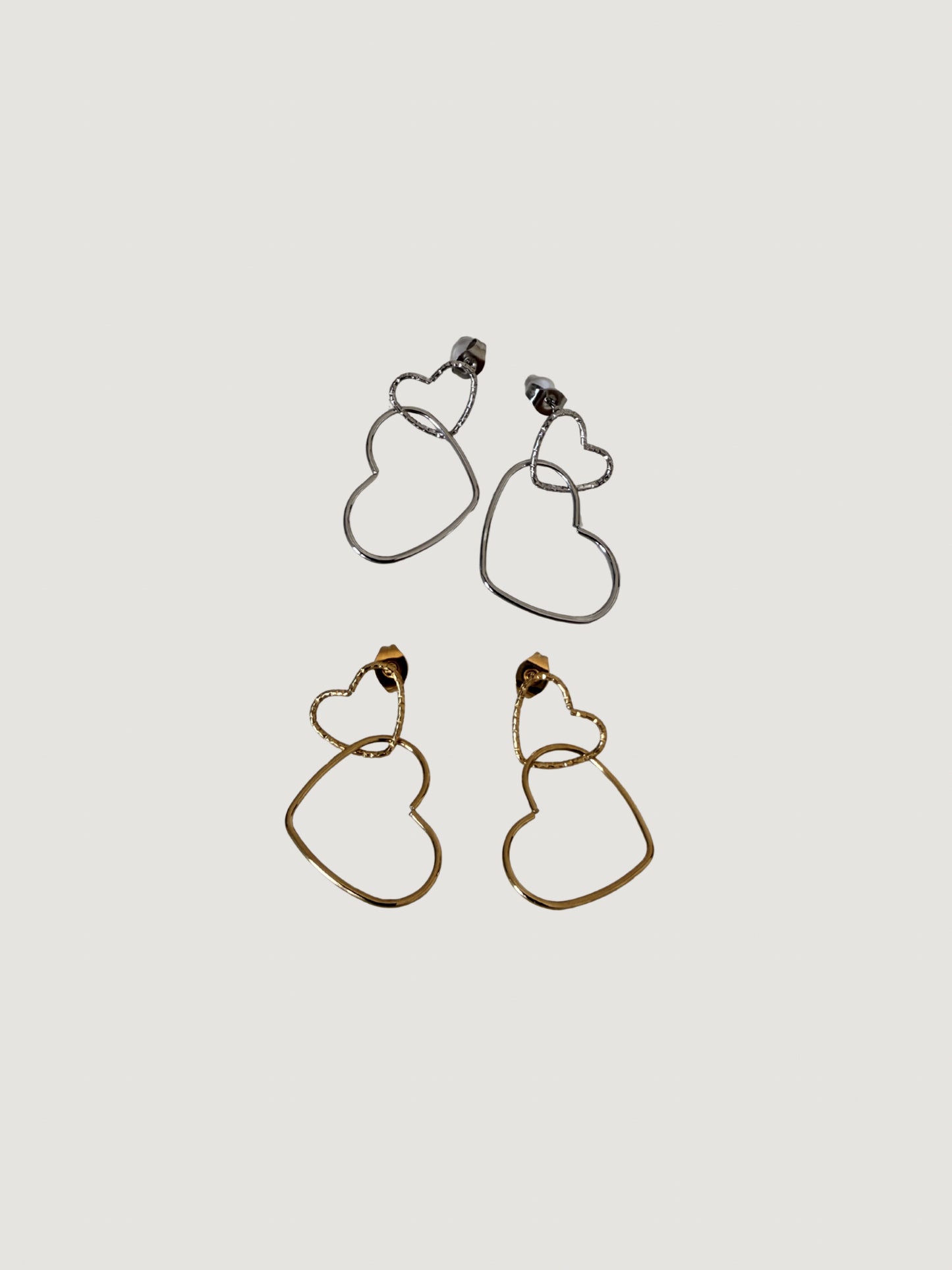 Pendientes Corazón Doble