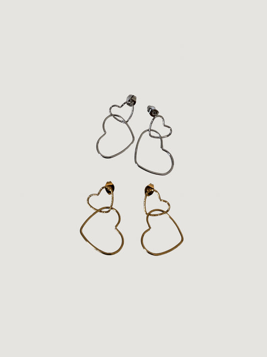 Pendientes Corazón Doble