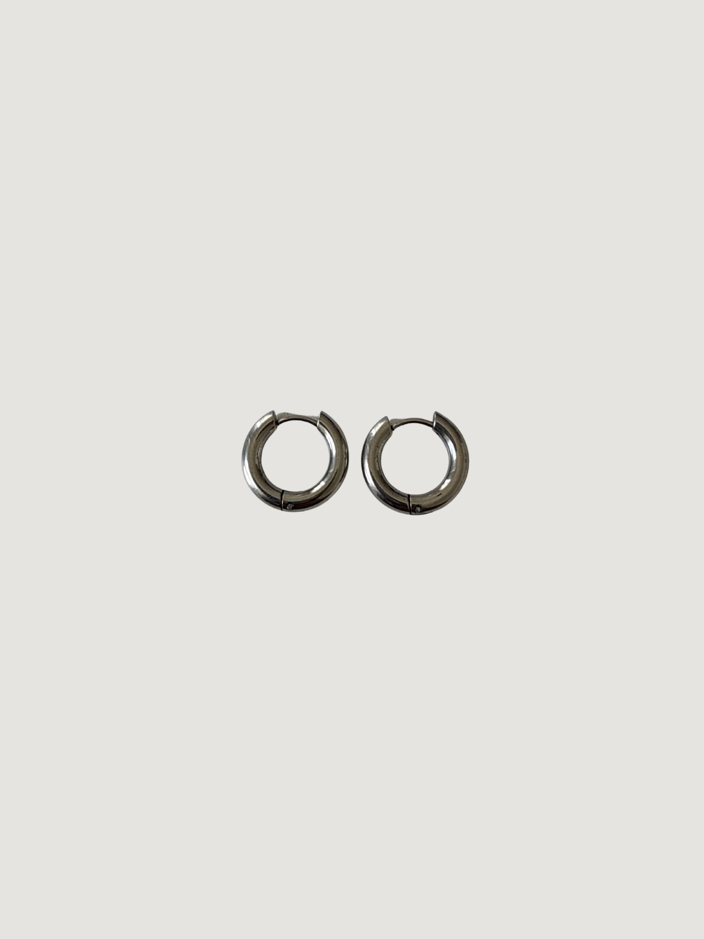 Pendientes Aro Mini Grueso Plateado