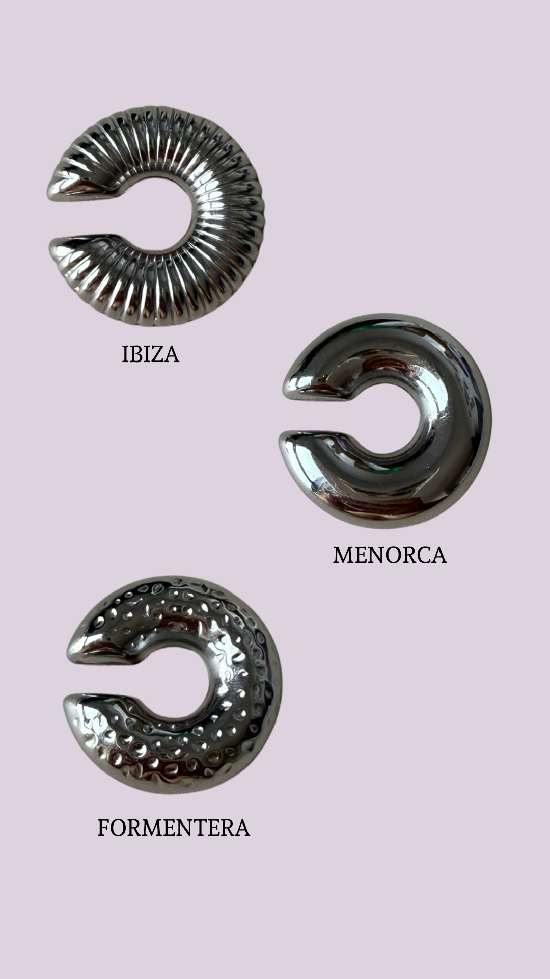 Ear Cuff Maxi Plateados