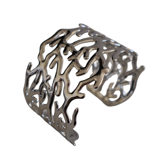 Brazalete Coral Plateado