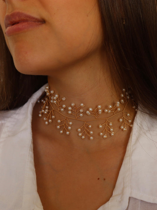 Collar Crystal Perlas