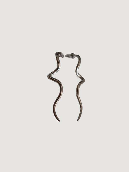 Pendientes Espiral Plateados