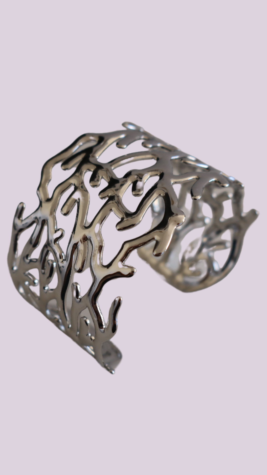 Brazalete Coral Plateado