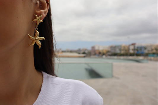Pendientes Estrellas de Mar Dorados