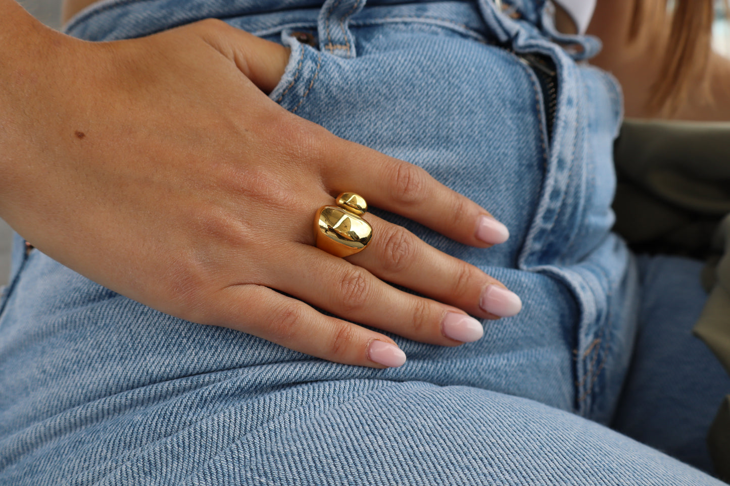 Anillo Ágata Dorado