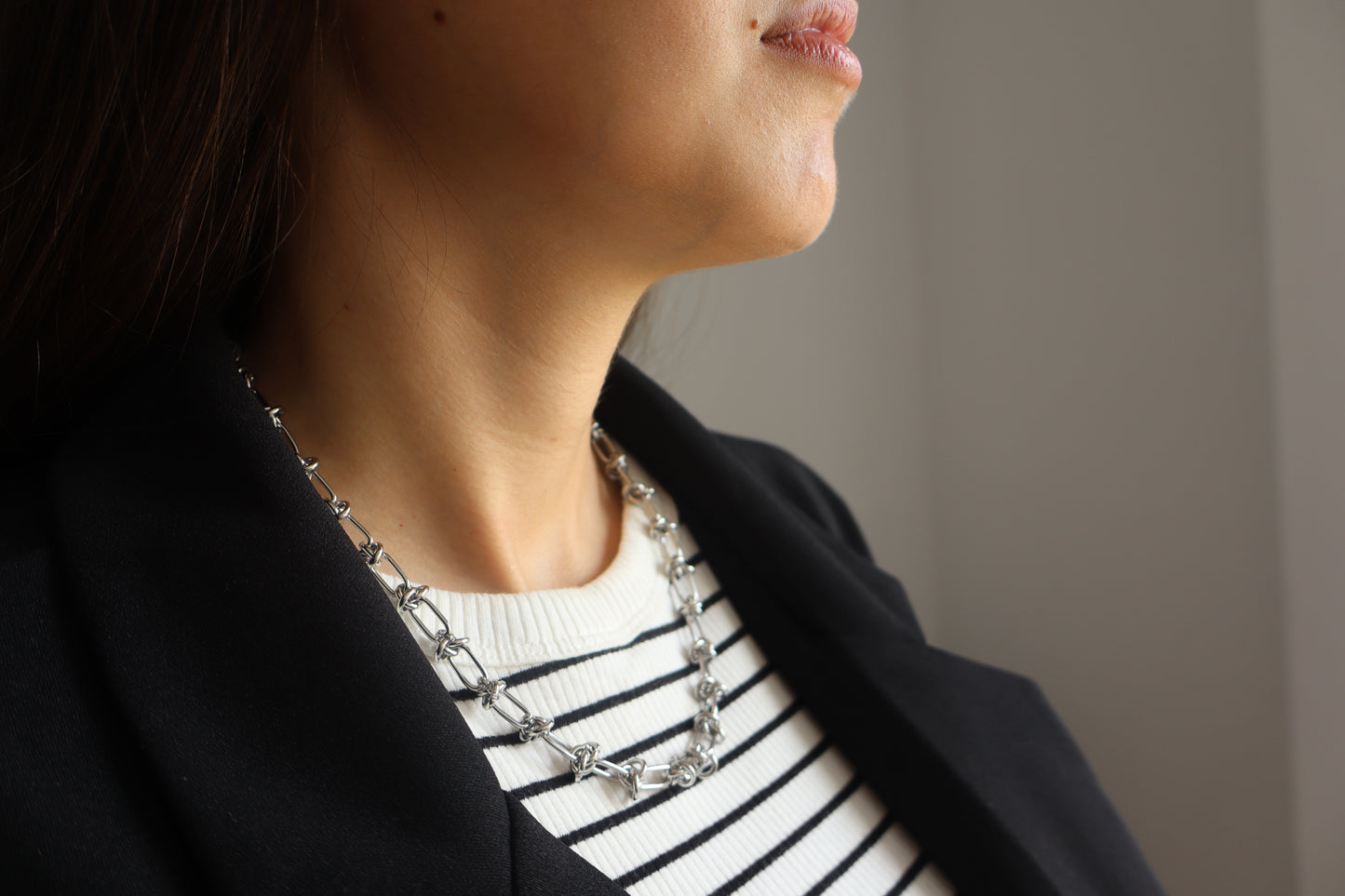 Collar Nudo Plateado