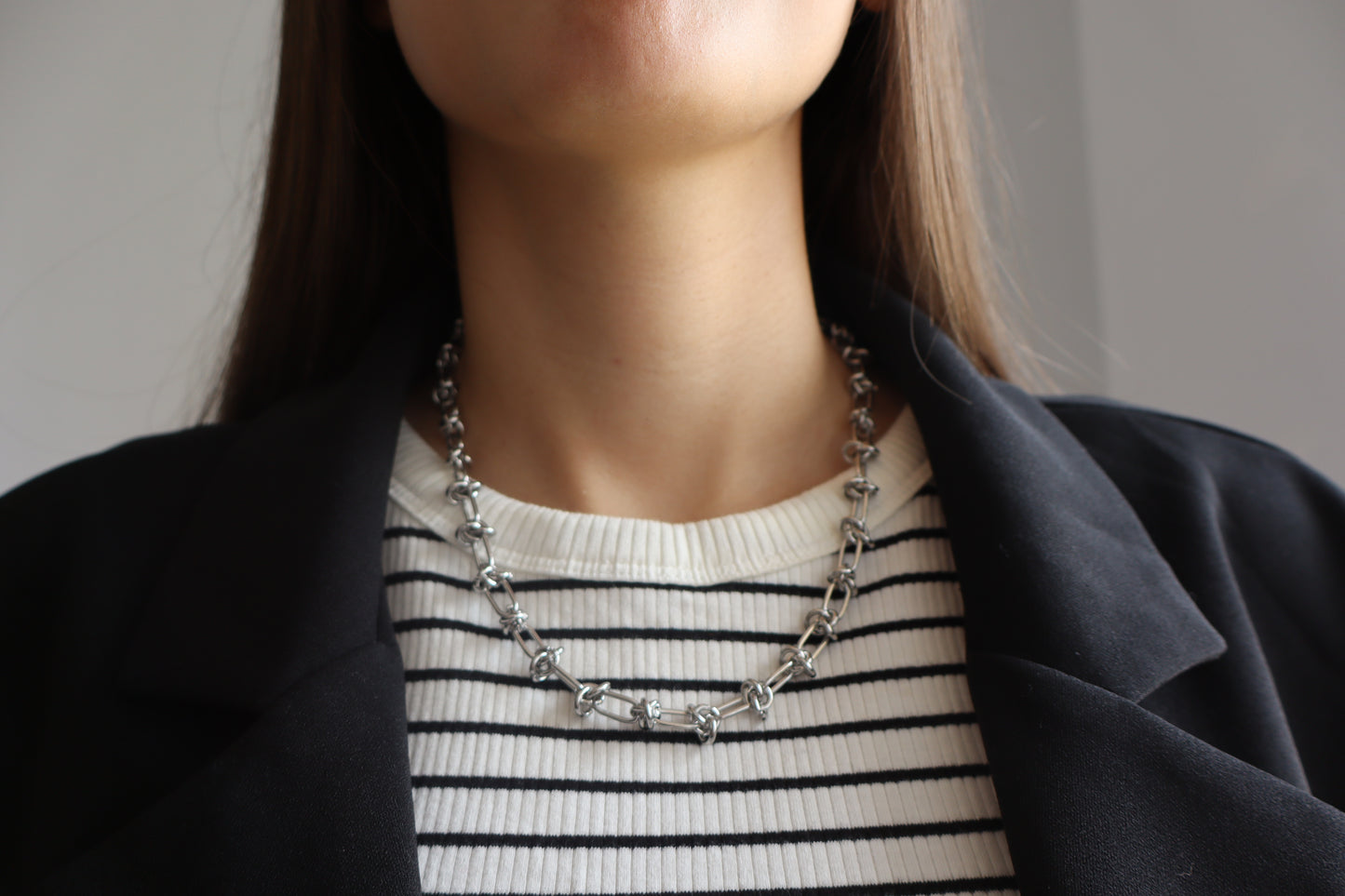 Collar Nudo Plateado