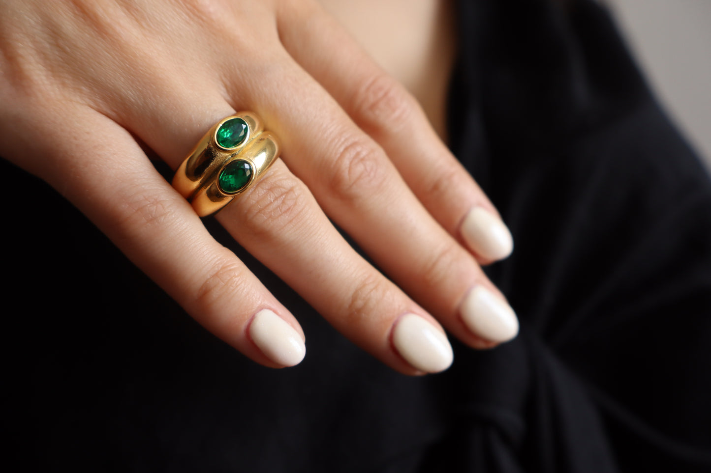 Anillo Triana Verde Esmeralda