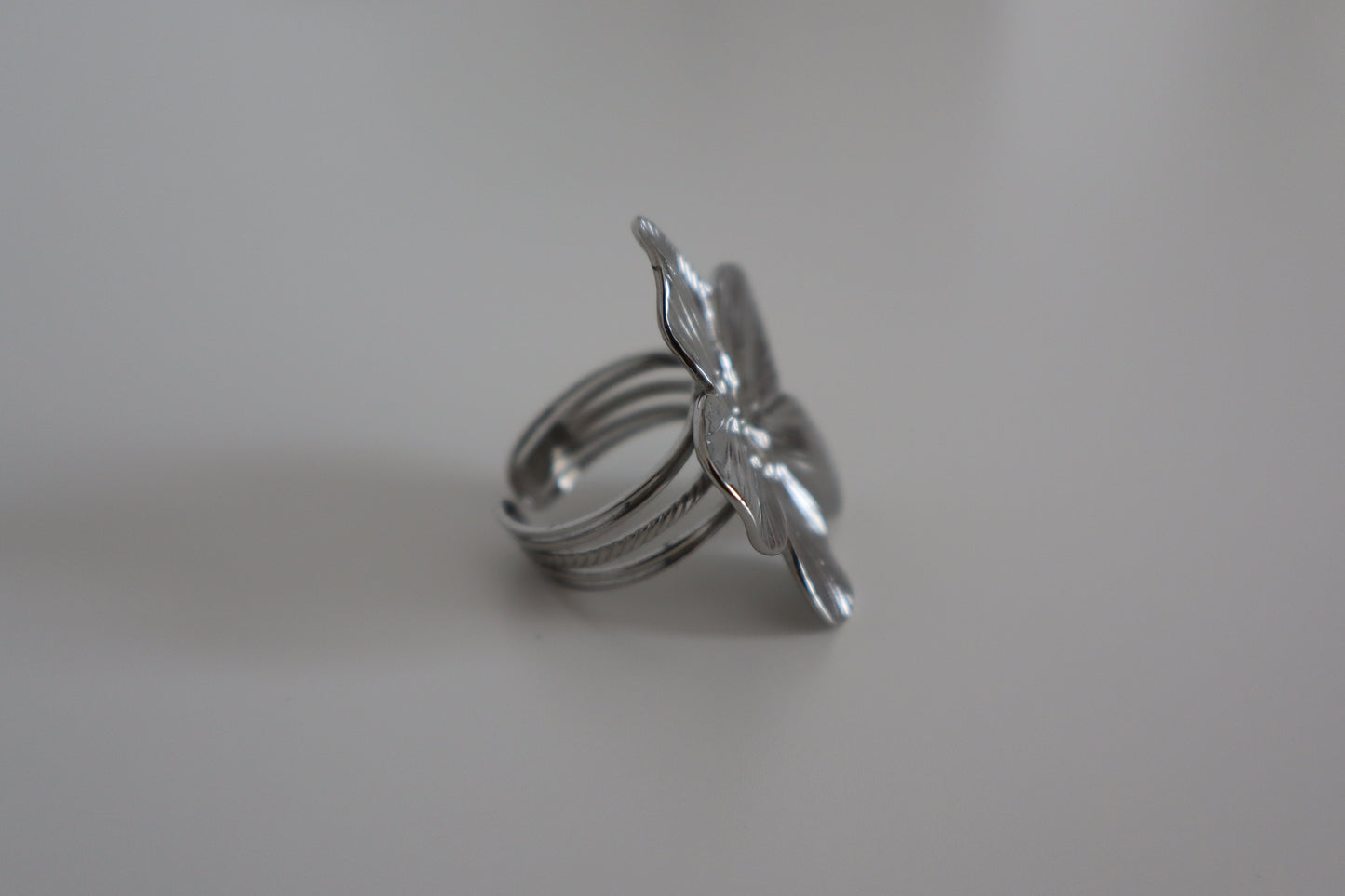 Anillo Sakura Plateado