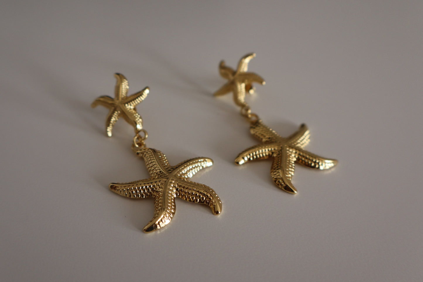 Pendientes Estrellas de Mar Dorados