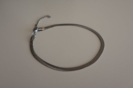 Tobillera Cinta en Plateado