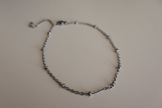 Tobillera Clásica en Plateado