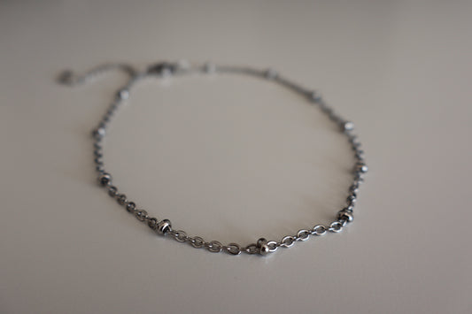 Tobillera Clásica en Plateado