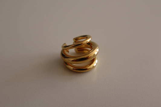 Ear Cuff Triple Dorado