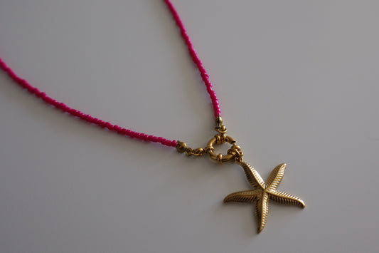 Starfish- Fuchsia Beads