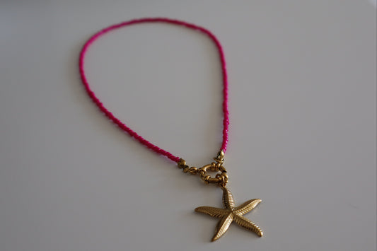 Starfish- Fuchsia Beads
